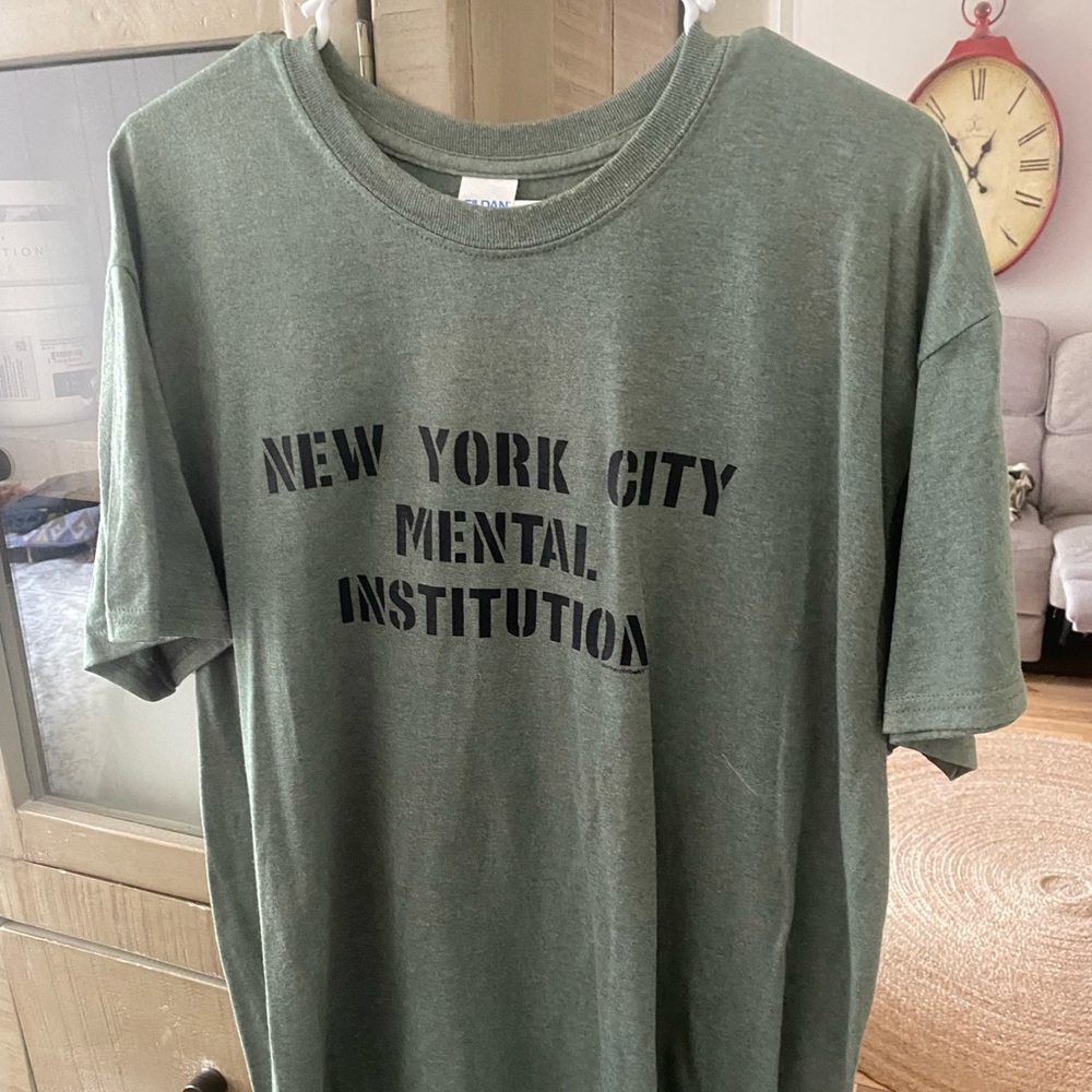 Short Sleeve Tee- Shirt New York City Mental Institution Cotton